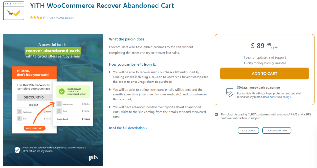 YITH WooCommerce Recover Abandoned Cart